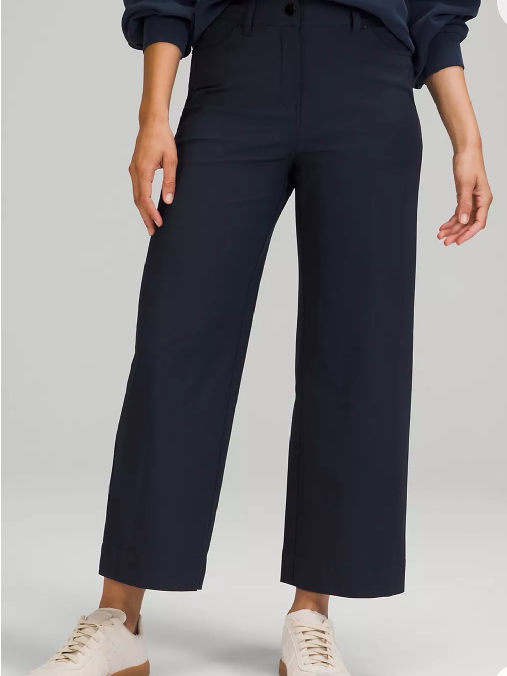 Lululemon City Sleek 5 Pocket High-Rise Wide-Leg Pant 7/8 Length Black size 30